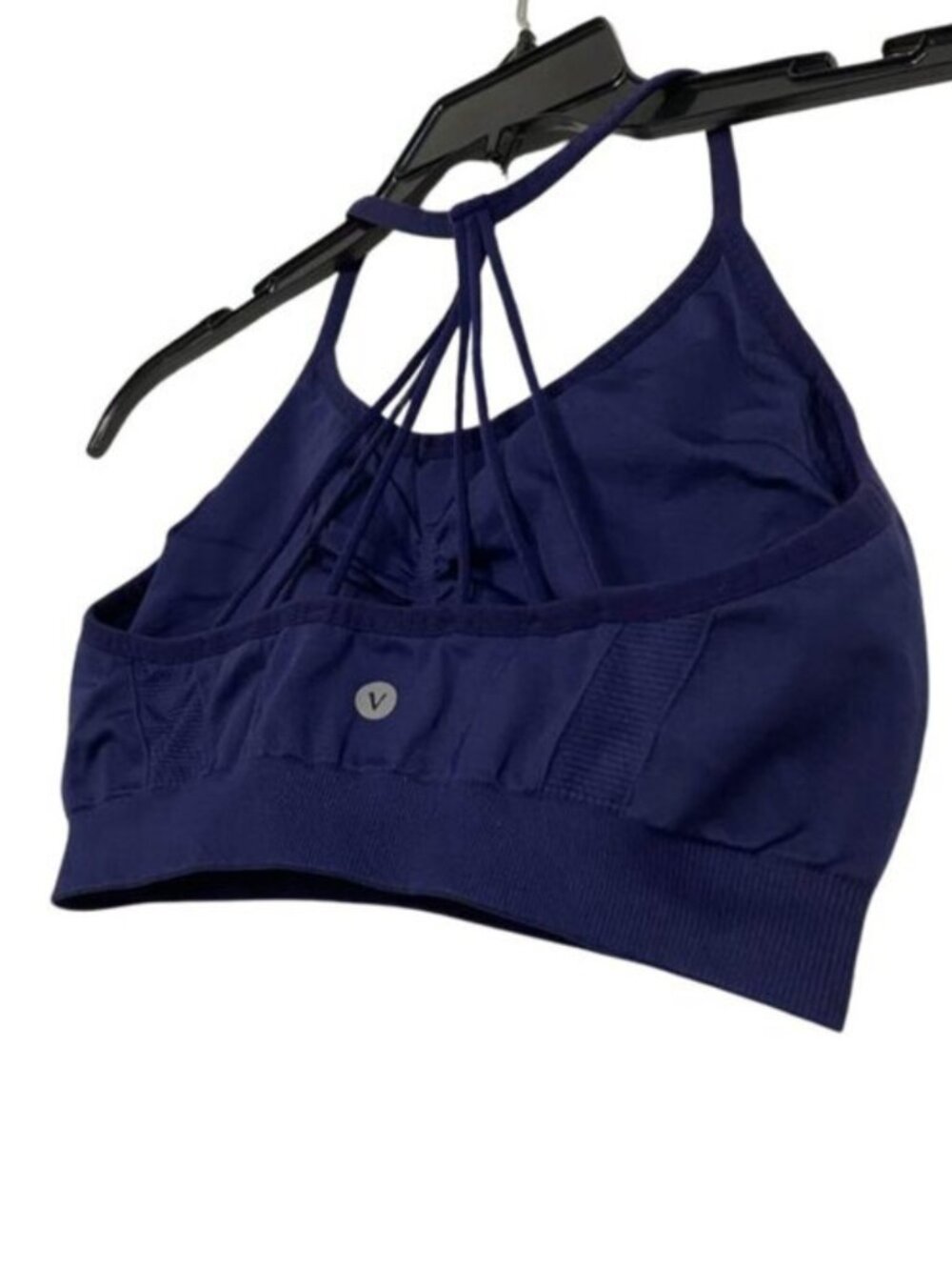 Velocity Navy Blue Strappy Back Sports Bra Activewear Size Large